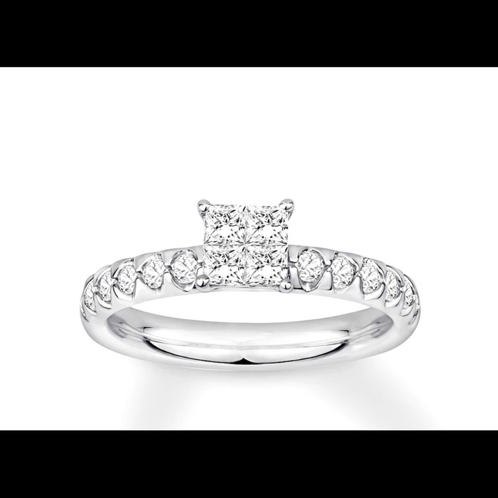 💕 Diamond (WG) Wedding ring & Band set (7) 💕